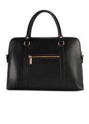 Čierna dámska taška na notebook TOREC-1130-99(W26), pohľad na produkt zozadu na bielom pozadí.