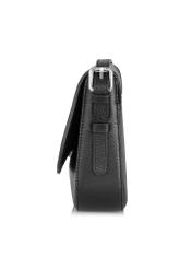 Čierna kožená dámska crossbody kabelka TORES-0985C-99(W25)