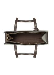 Hnedá taška cez rameno TOREC-1236-1H(W26), pohľad na produkt vo vnútri na bielom pozadí.