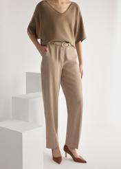 Hnedé kožené dámske lodičky BUTYD-1031-88(W26)