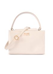 Kožená taška do kufra krémovej farby TORES-1270-0B(W26) - pohľad spredu na produkt, na bielom pozadí.