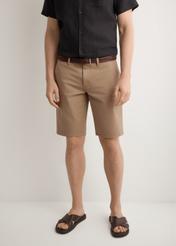 Pánske šortky v béžovej farbe SZOMT-0029-1D(W26)