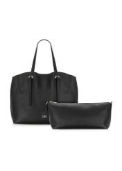 Veľká čierna shopper kabelka TOREC-0995A-99(Z25)