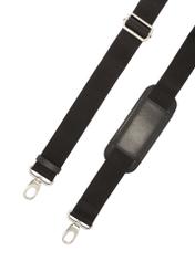 Priestranná pánska taška z čiernej kože TORMS-0471-99(Z25), pohľad na produkt s popruhom na bielom pozadí.