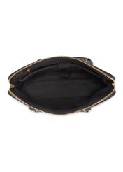 Čierna dámska taška na notebook TOREC-1130-99(W26), pohľad na produkt vo vnútri na bielom pozadí.