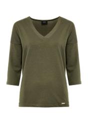 Khaki dámska blúzka BLUDT-0156-55(W25)-04