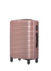 Stredný kufor na kolieskach WALAB-0081-5X-24(W26), diagonálny pohľad na produkt na bielom pozadí.