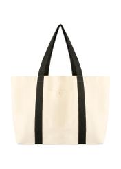 Béžová bavlnená taška TOREN-0333-1E(W26) - pohľad spredu na produkt, na bielom pozadí.