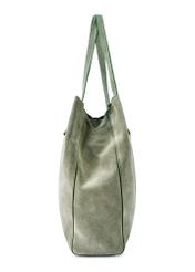 Dámska kožená kabelka TORES-1252-8F(W26) v tmavomodrej farbe - bočný pohľad na produkt, na bielom podklade.