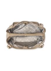 Dámska kožená nákupná taška béžovej farby TORES-1264-1B(W26), pohľad na produkt vo vnútri na bielom pozadí.