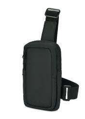 Malá čierna pánska taška TORMN-0363-99(Z25), diagonálny pohľad na produkt na bielom pozadí.