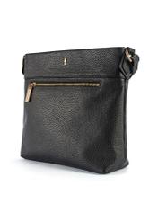 Čierna dámska kožená kabelka typu crossbody TORES-1151-99(Z25)