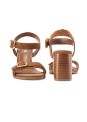 Semišové sandále v hnedej farbe BUTYD-1230-1D(W26)