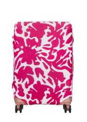 Ružový obal na stredný kufor AW-013-0007-5P-M(W26), pohľad na produkt spredu na kufri.