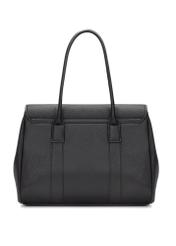 Čierna veľká dámska kabelka TOREC-1139-9I(W26), pohľad na produkt zozadu na bielom pozadí.