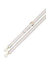 Dámska ľadvinka v krémovej farbe s monogramom TOREC-1157-0P(W26) - pruhovaný pohľad, na bielom podklade.