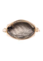 Malá dámska kožená kabelka v krémovej farbe TORES-1296-0B (W26)