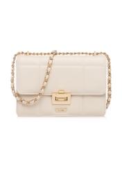 Malá dámska kabelka v krémovej farbe TOREC-1186-0B(W26) - pohľad spredu na produkt, na bielom podklade.