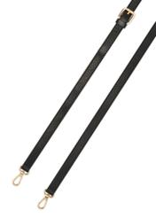 Čierna malá dámska kožená kabelka TORES-1284-9I(W26) - detailný záber, na bielom pozadí.