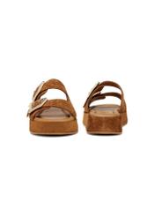 Dámske semišové šľapky na platforme BUTYD-1242-1D(W26)