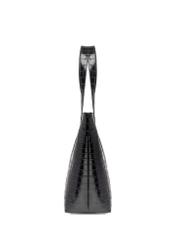 Dámska nákupná taška z krokodílej kože TORES-0700C-9G(W26), bočný pohľad na produkt na bielom pozadí.