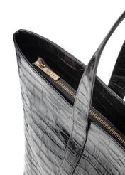 Dámska nákupná taška z krokodílej kože TORES-0700C-9G(W26), detail produktu na bielom pozadí.