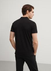 Pánske čierne polo tričko POLMT-0045A-99(W24)-03