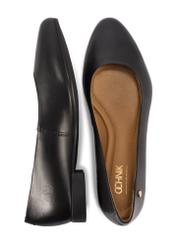 Čierne kožené baleríny BUTYD-1049B-99(W26)