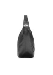 Čierna kožená kabelka hobo TORES-1135A-99(Z25), pohľad na produkt zboku na bielom pozadí.