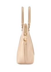 Béžová dámska taška na notebook TOREC-1130-1A(W26) - bočný pohľad na produkt, na bielom pozadí.