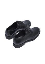 Čierne kožené dámske poltopánky BUTYD-1283-99(Z26)