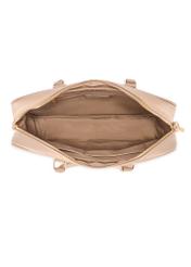 Béžová dámska taška na notebook TOREC-1209-1B(W26), pohľad na produkt vo vnútri na bielom pozadí.