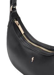 Čierna malá hobo taška TOREC-1136-99(W26), detail produktu na bielom pozadí.