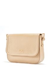 Béžová kožená dámska crossbody kabelka TORES-0985C-80(W25)-02