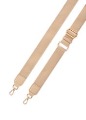 Malá béžová dámska kabelka TOREC-1174-1B(W26), pohľad na produkt s popruhom na bielom pozadí.