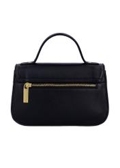 Malá kožená elegantná dámska kabelka TORES-1332-99(W26), pohľad na produkt zozadu na bielom pozadí.