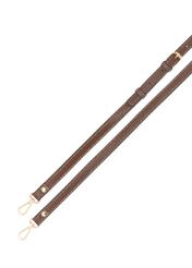 Dámska slamená nákupná taška TOREC-1219-1E(W26), pohľad na popruh produktu na bielom pozadí.