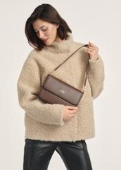 Čokoládová dámska taška cez rameno TOREC-0930-1H(W26)