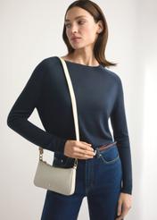 Malá krémová dámska kabelka TOREC-1188-0B(W26)