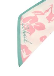 Dámska krémová kvetinová šatka SZADT-0187-5P(W26), detail produktu na bielom pozadí.