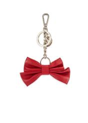 Kožená kľúčenka v tvare mašle BRELOK-0217-42(Z25), pohľad na produkt zozadu na bielom pozadí.