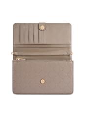 Malá dámska kabelka v chladnej hnedej farbe TOREC-1178-1K(W26), pohľad spredu na bielom pozadí.