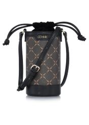 Hnedá dámska kabelka s monogramom TOREC-0895-98(W24)-01