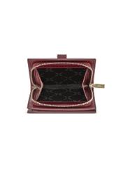 Dámska kožená peňaženka v bordovej farbe PORES-0975-49(Z25), pohľad na produkt zhora na bielom pozadí.