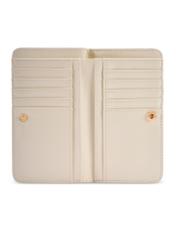 Dámska peňaženka s béžovými bodkami POREC-0362-0P(W26) - pohľad na produkt zhora, na bielom pozadí.