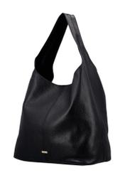Čierna kožená kabelka shopper TORES-1372-9I(Z26)