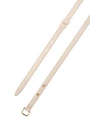 Biela dámska kabelka cez rameno TOREC-1231-0B(W26) - pohľad na produkt zhora, na bielom pozadí.