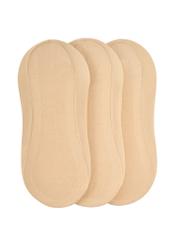 Sada béžových dámskych členkových ponožiek ZESDT-0032-1B(W26) - pohľad na produkt zhora, na bielom podklade.