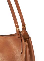 Hnedá kožená dámska kabelka TORES-1106-1F(W26)