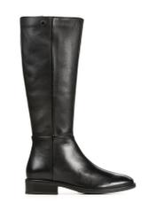 Čierne kožené dámske čižmy BUTYD-1183-99(Z25)